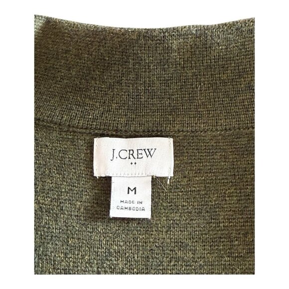 J Crew Womens Schoolboy Sweater Blazer~Size Medium~Green Heather Loden Top - Picture 11 of 13